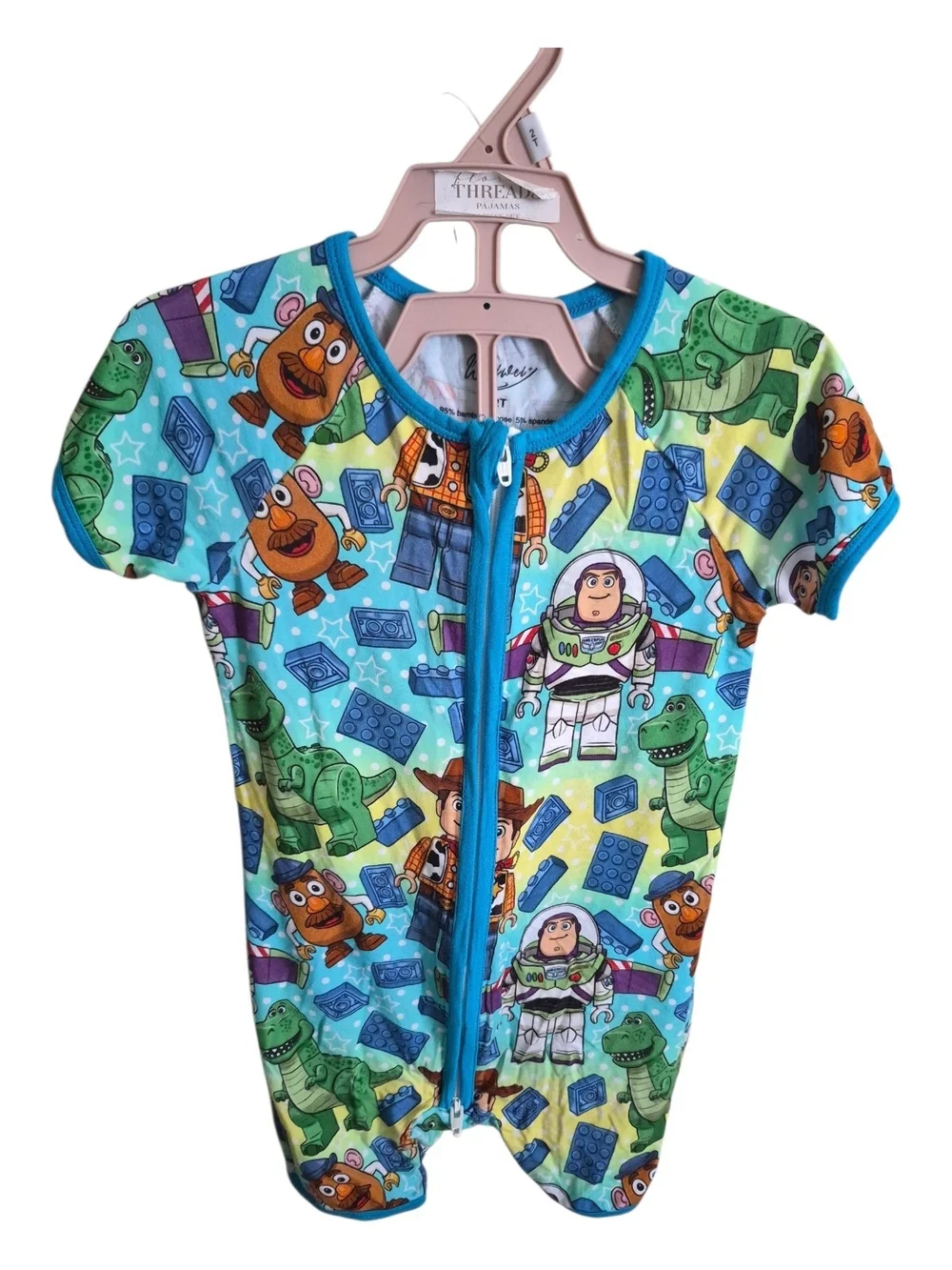 Kids Bamboo Toy Story Two Way Zip Shortie